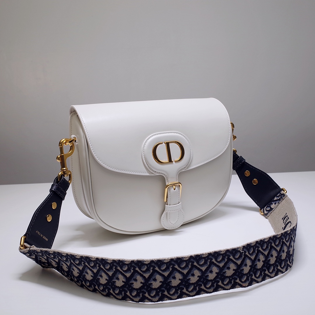 Large Dior Bobby Bag White Box Calfskin